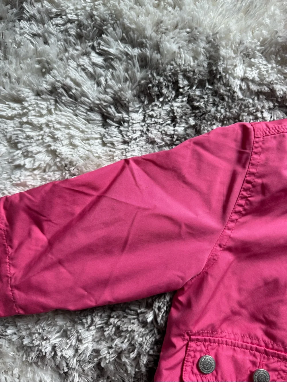 Baby GAP Y2K Lightweight Hooded Pink Windbreaker Rain Jacket — 2 years